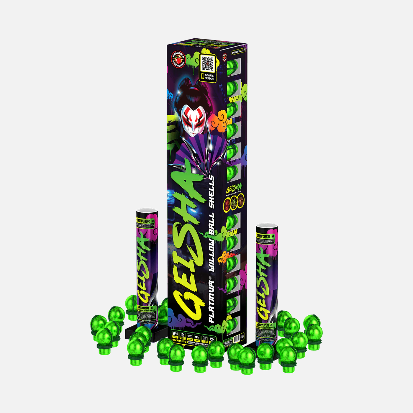 Geisha Platinum 24-Shot Willow Ball Shells