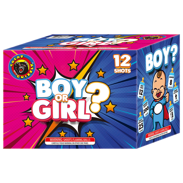 Boy or Girl 12-Shot V.I.P 18-Shot Large Aerial Cake Aerial Cake (Blue)
