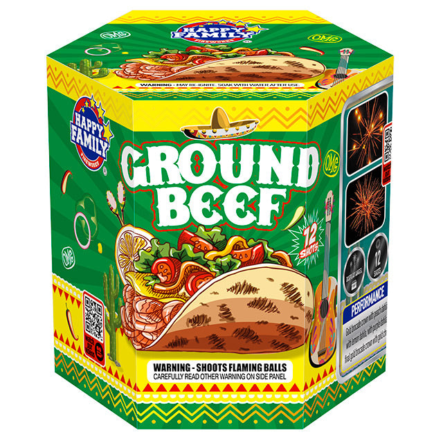 Ground Beef 12-Shot Standard Aerial Cake