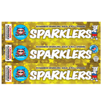 #8 Gold Bamboo Sparklers (6-Pack)