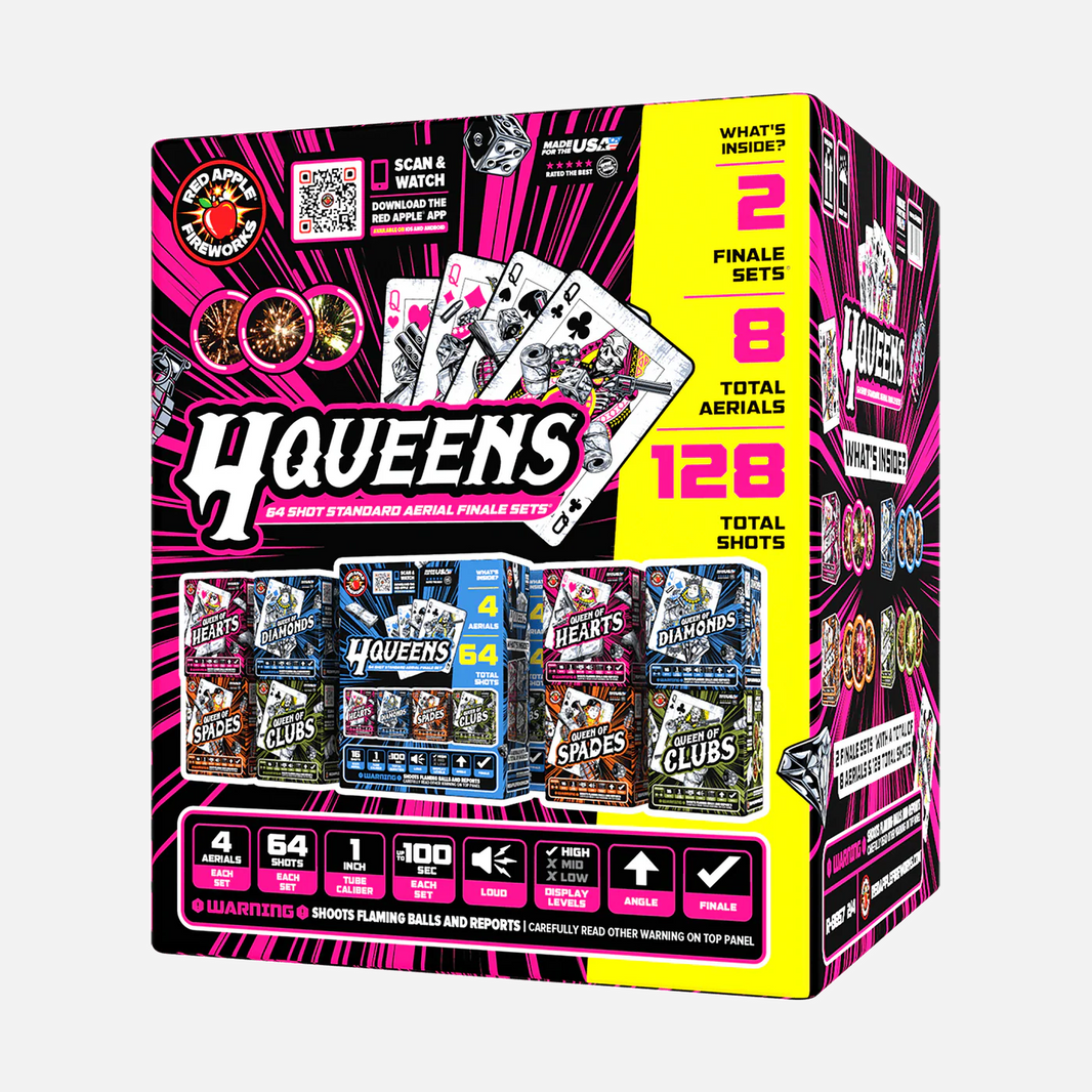 4 Queens™ 64 Shots Standard Aerial Finale Set®