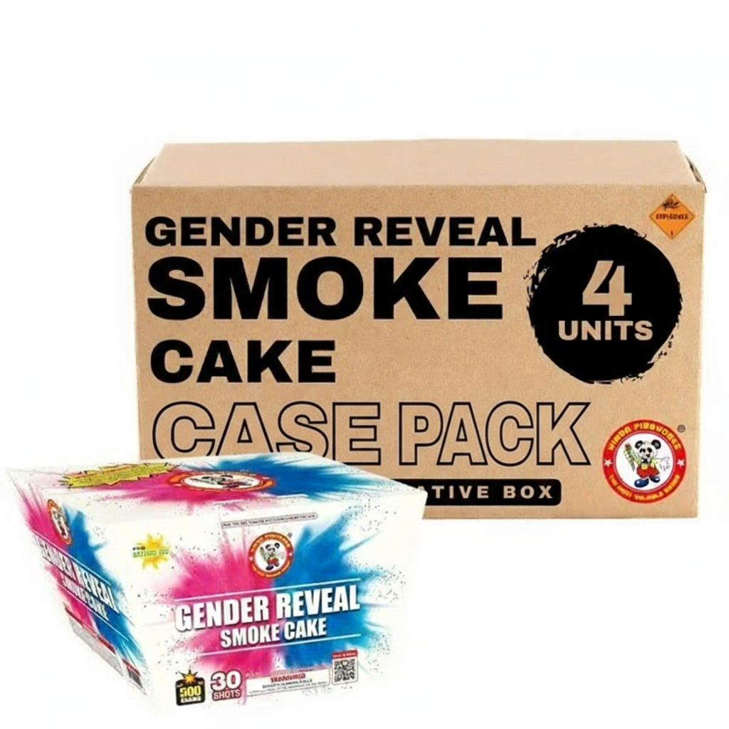 Gender Reveal Smoke 30-Shot XL Aerial Cake | Case Pack™ 2/2