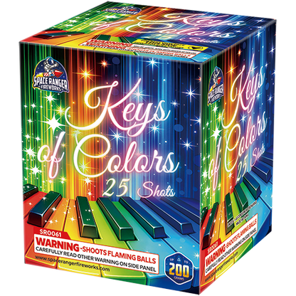 Color of Keys 25-Shot Standard Aerial Cake