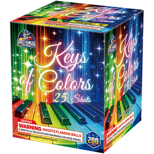 Tarta aérea estándar de 25 disparos "Color of Keys"
