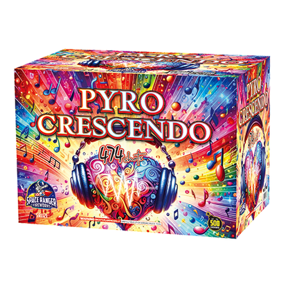 Pyro Crescendo 474-Shot XL Aerial Cake