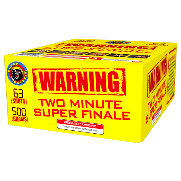 2 Minute Warning 63-Shot XL Aerial Cake – Elevated Fireworks