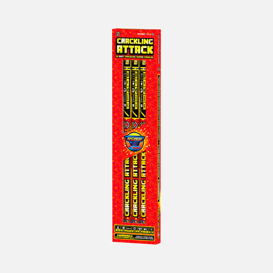 Velas romanas Crackling Attack™ de 10 disparos