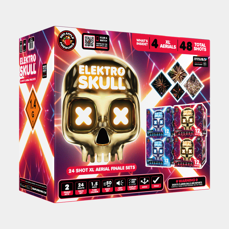 Elektro Skull 24-Shot XL Aerial Finale Set