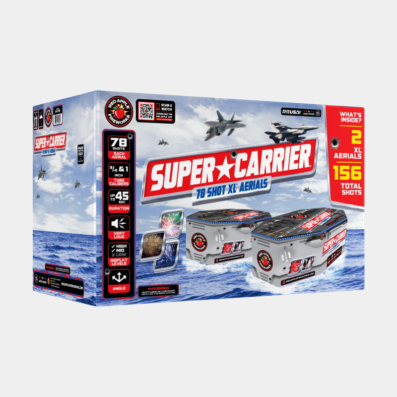 Super Carrier 78-Shot XL Aerial Cake