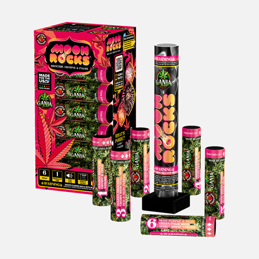 Ganja® Moon Rocks™ 6 Shot 6-Inch XXL™ Canister Shells