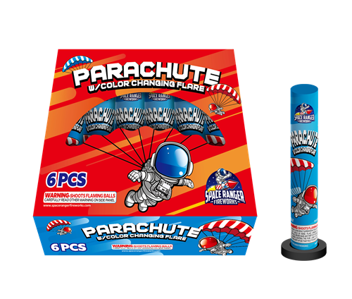 Parachute with Color Changing Flare (6-Pack)