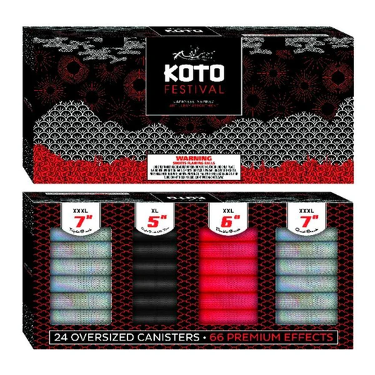 Koto Festival Carcasas de Mortero de 5/6/7 pulg. de 24 Disparos