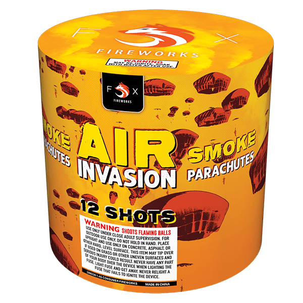 Air Invasion Smoke Parachute 12-Shot Standard Aerial Cake