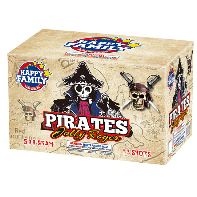 Pirates Jolly Roger 13-Shot XL Aerial Cake