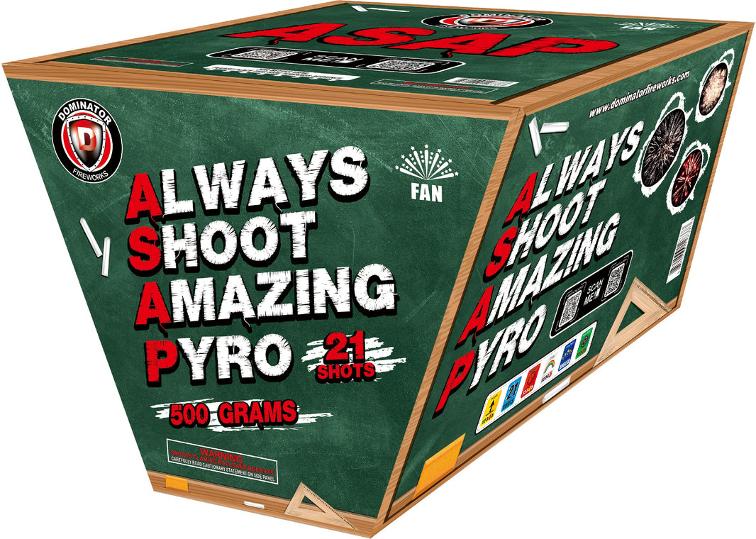 ASAP - Always Shoot Amazing Pyro 21-Shot XL Aerial Cake