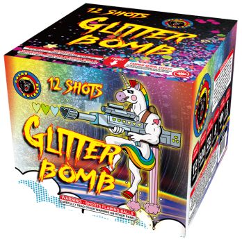 Tarta aérea XL de 12 disparos Glitter Bomb