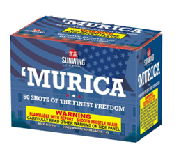 Pastel aéreo XL "Murica" de 50 disparos