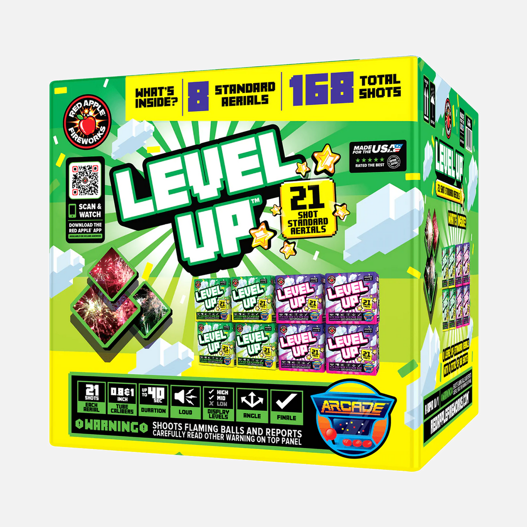 Level Up™ 21 disparos - Fuegos artificiales aéreos estándar