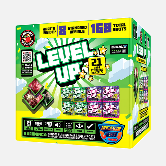 Level Up™ 21 disparos - Fuegos artificiales aéreos estándar