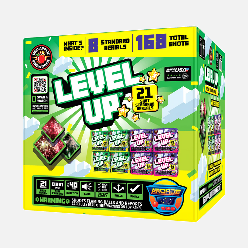 Level Up™ 21 disparos - Fuegos artificiales aéreos estándar