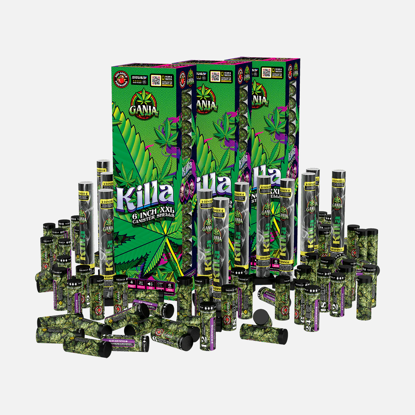 Ganja Killa 24-Shot 6 in. XXL Canister Shells