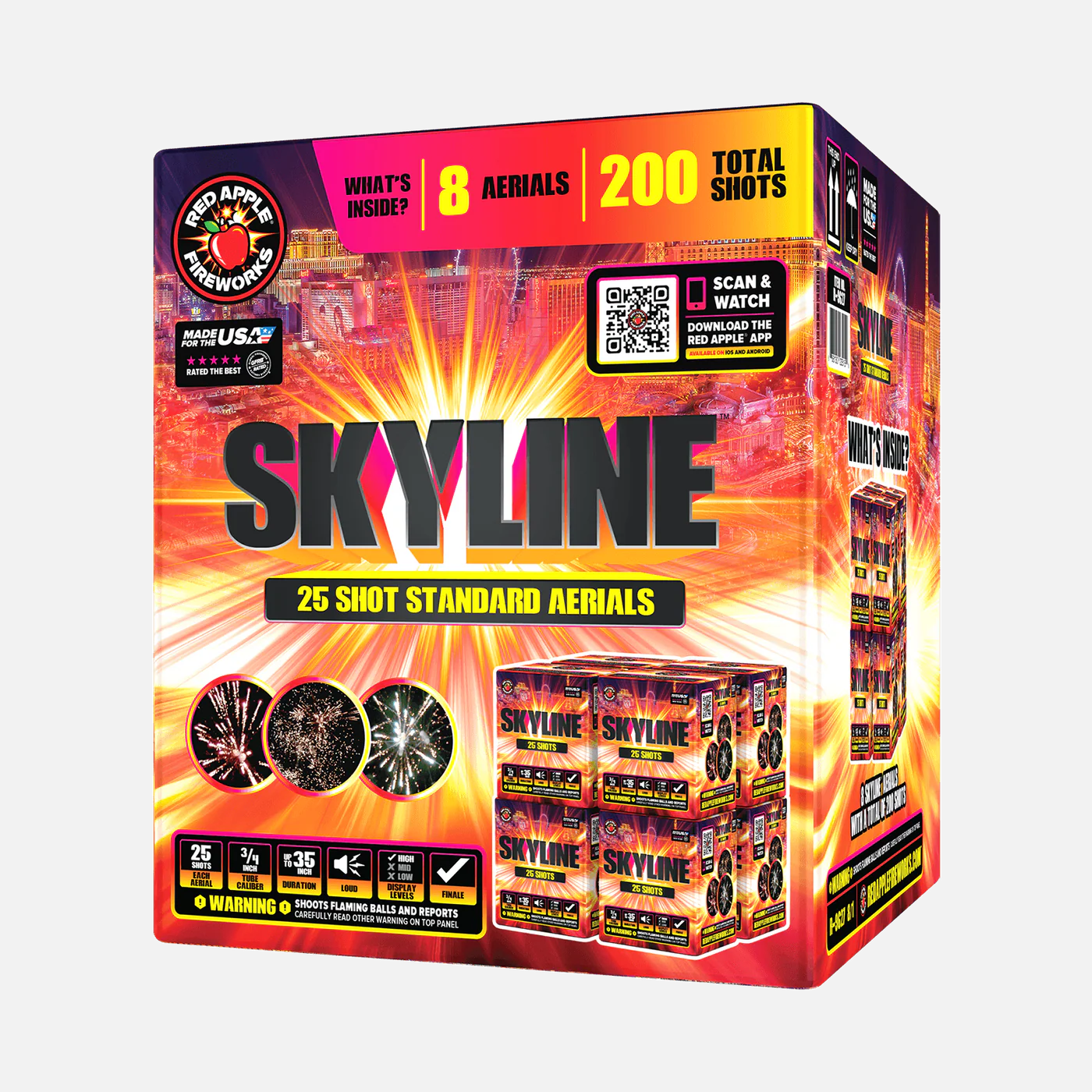 Skyline® 25 disparos, efectos aéreos estándar