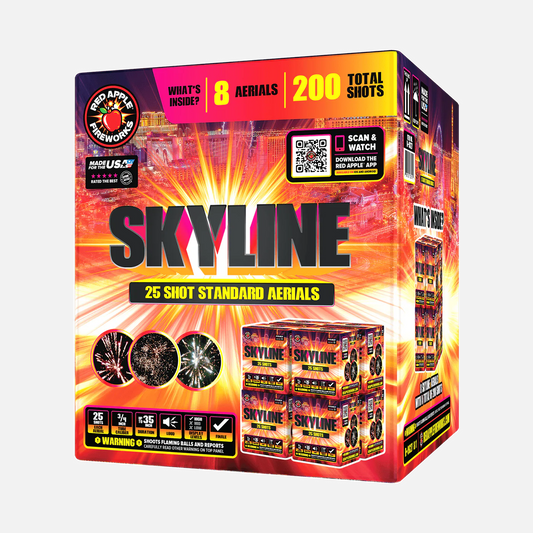Skyline® 25 disparos, efectos aéreos estándar