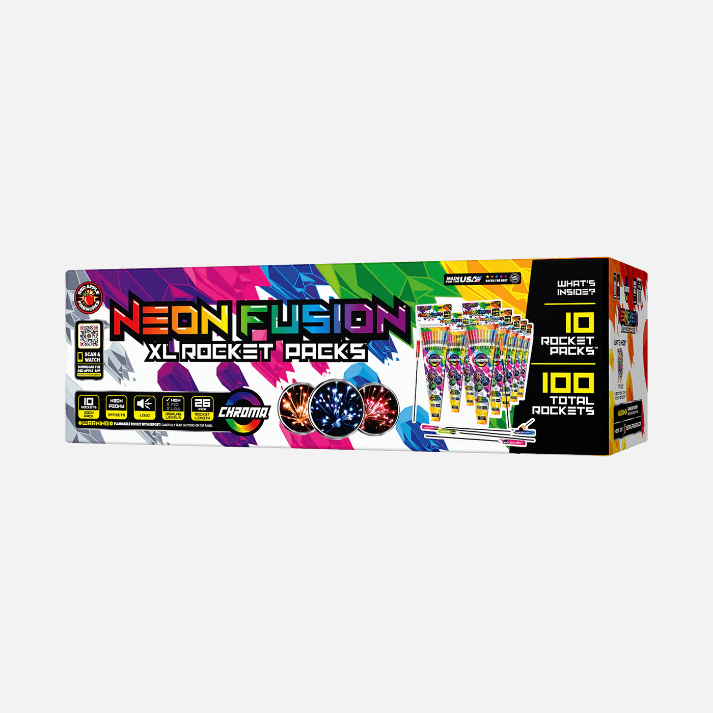Neon Fusion® XL® Rocket Packs™ – Elevated Fireworks