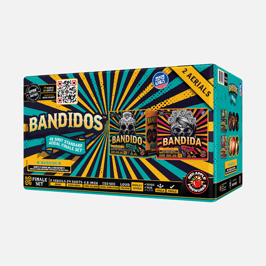 Calavera® Bandidos 48 disparos, sets de fuegos artificiales aéreos estándar para finales®