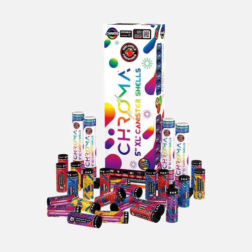 Color-Changing Chroma® 24 Shot 5 Inch XL® Canister Shells