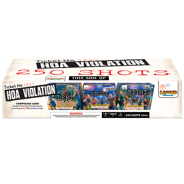 HOA Violation 250-Shot 1500 Gram Finale Kit – Elevated Fireworks