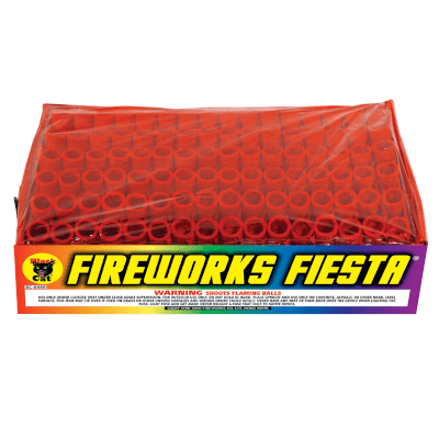Fireworks Fiesta 96-Shot Standard Aerial Cake