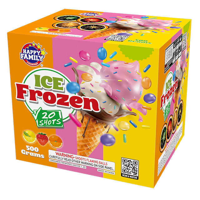 Ice Frozen 20-Shot XL Aerial Cake – Elevated Fireworks