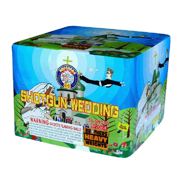 Shotgun Wedding 36-Shot XL Aerial Cake