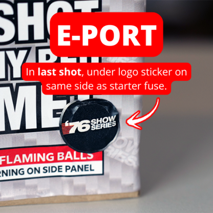 Bushy Red Comet (27sec) 16-Shot Standard Aerial Cake