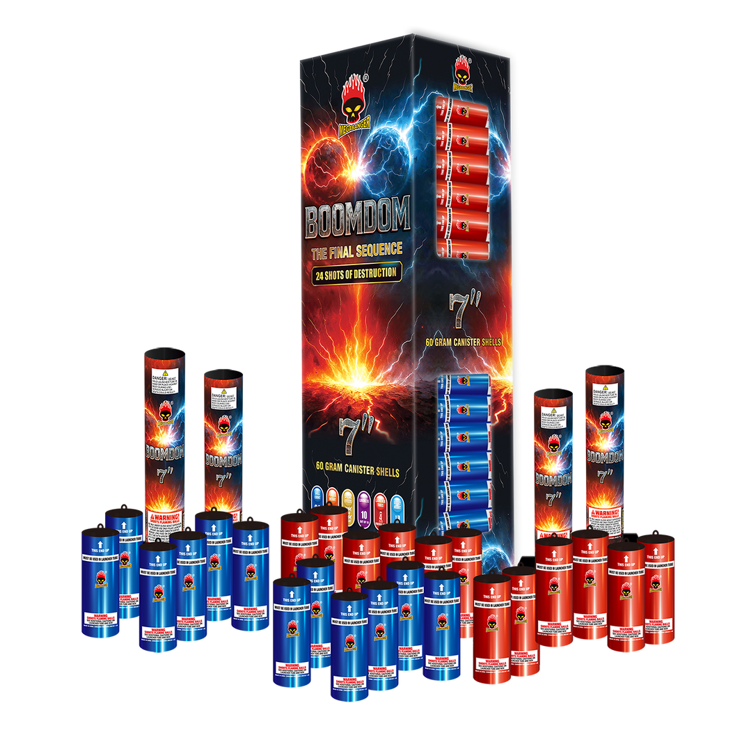 BoomDom 7 in. 24-Shot Canister Shell Kit