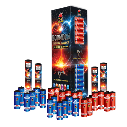 BoomDom 7in. 24-Shot Canister Shell Kit