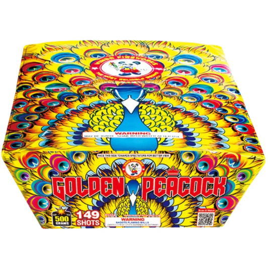 Golden Peacock 149-Shot XL Zipper Aerial Cake