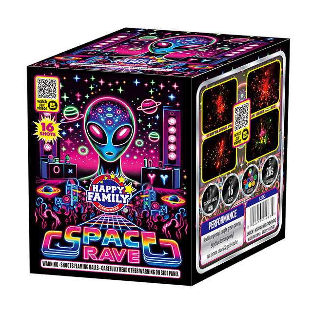 Space Rave 16-Shot Standard Aerial Cake