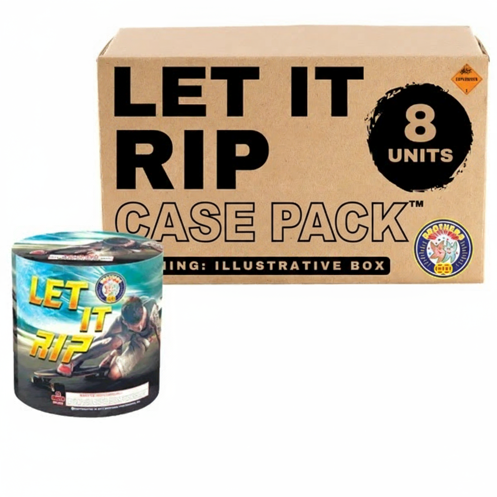 Let It Rip 12-Shot Standard Aerial Cake | Case Pack™ 8/1