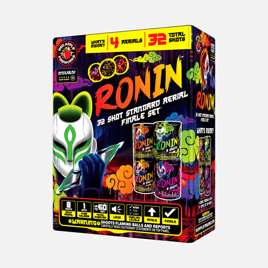 Ronin™ 32 disparos Conjunto de fuegos artificiales aéreos de categoría estándar®