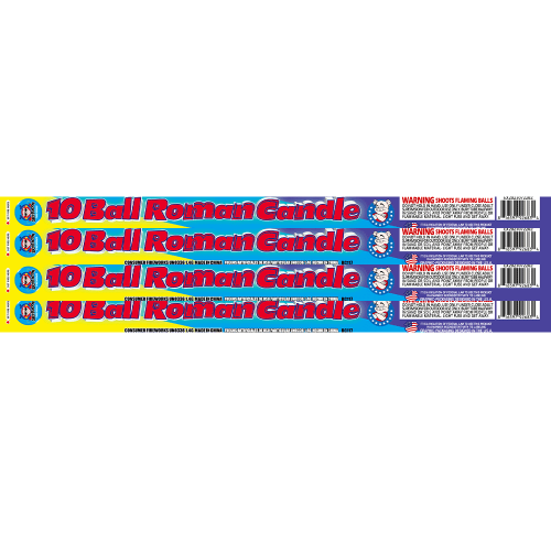 Roman Candle 10-Shot (4-Pack)