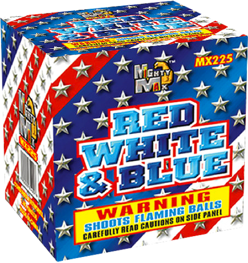 Red, White & Blue 20-Shot Standard Aerial Cake