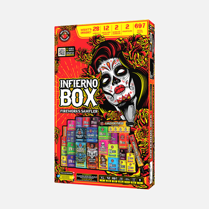 Infierno™ Box 697 Shot Fireworks Sampler®