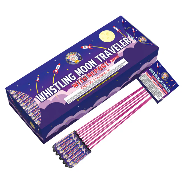 Whistling Moon Travelers with Report 12-Shot Standard Rocket | Case Pack™ 240/1