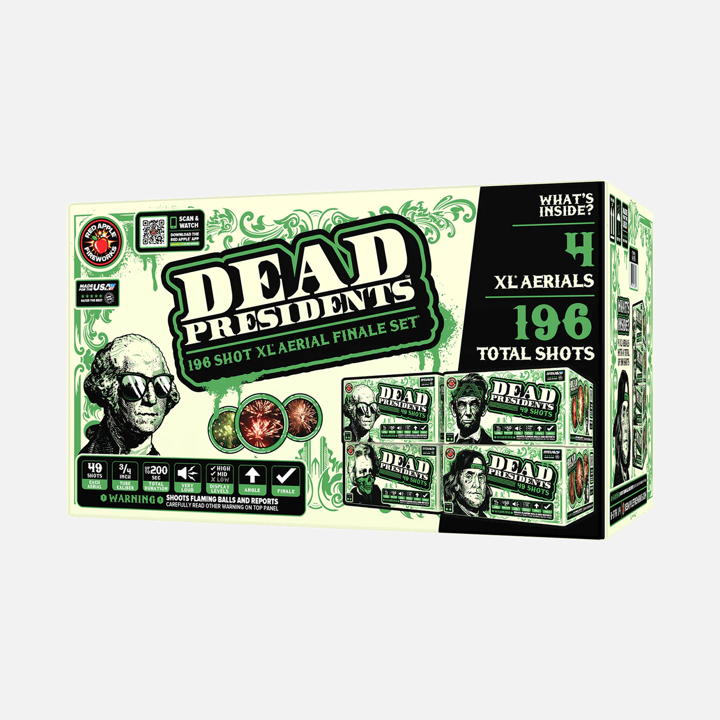 Dead Presidents™ 196 Shot XL® Aerial Finale Set® – Elevated Fireworks