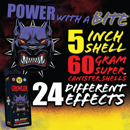 Growler 24-Shot 5 in. Canister Shells