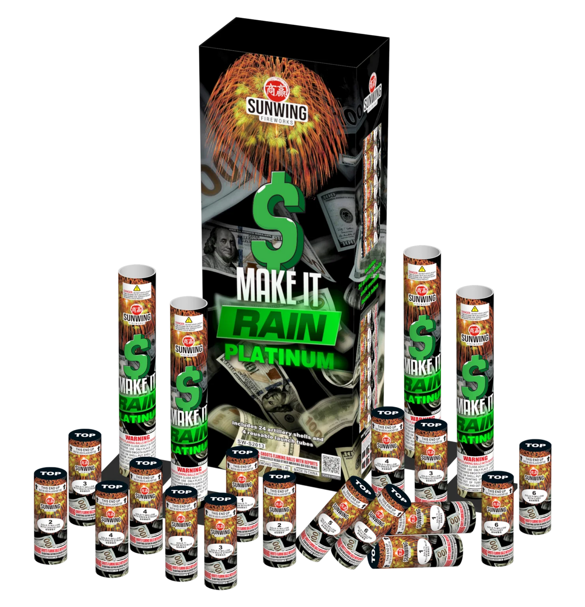 Make It Rain Platinum 24-Shot Canister Shell Kit