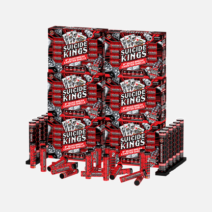 Suicide Kings 12-Shot 8 in. Quad Break Canister Shells