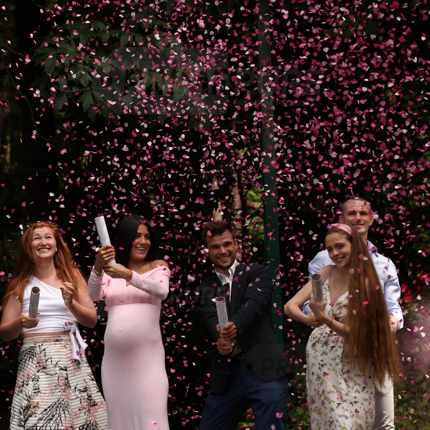 Gender Reveal Confetti Cannon (4-Pack, Pink)